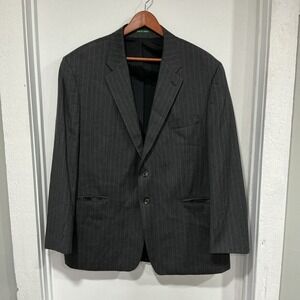 Ralph Lauren Wool Striped Men's  Blazer Jacket Sport Coat Size 48R, Gray, Canada